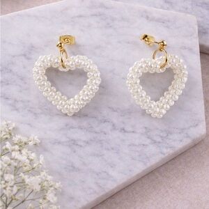 Amour Pearl Heart Earrings